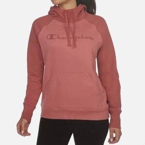 Champion Women's Fleece Hoodie - Sandalwood Red - Size S